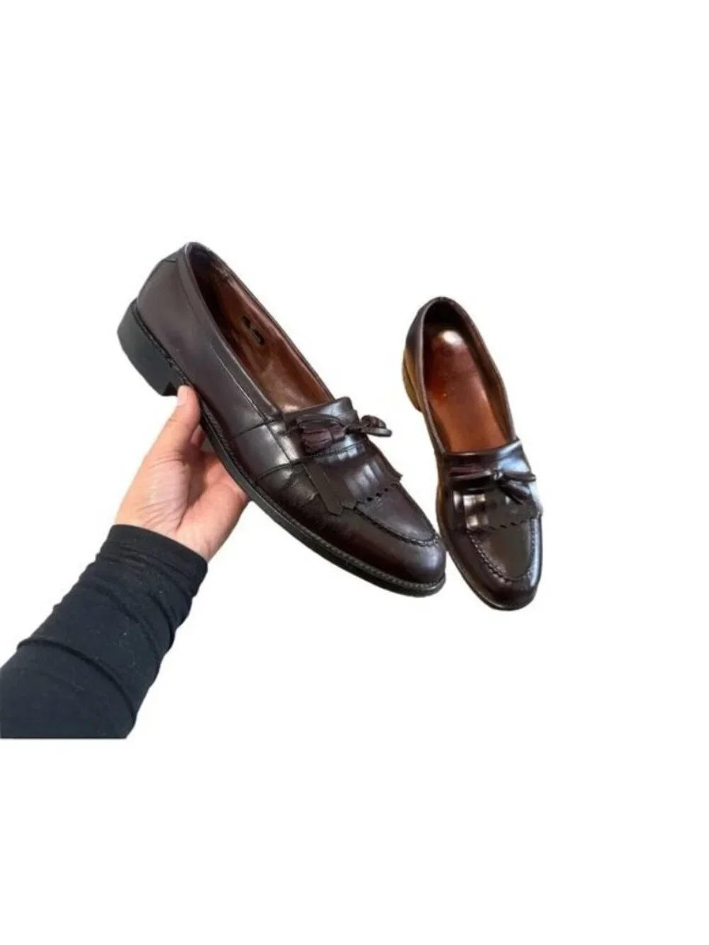 Allen Edmonds Chelsea Loafers Mens 11.5 Brown Leather Tassel Old Money Office